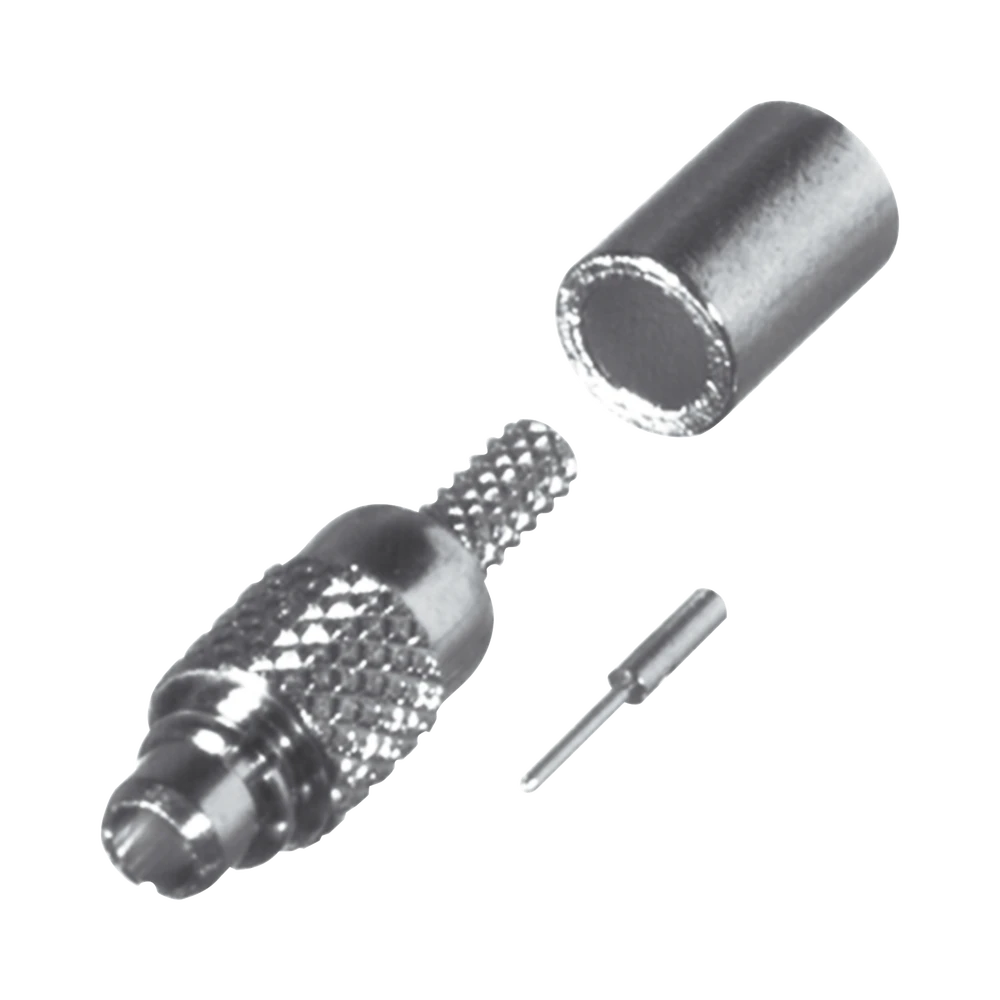 CONECTOR MMCX MACHO DE ANILLO PLEGABLE PARA RG-178, BELDEN 83265, GRUPO A, ORO/ ORO/ TEFLÓN.-Conectores-RF INDUSTRIES,LTD-Bsai Seguridad & Controles