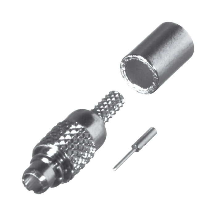 CONECTOR MMCX MACHO DE ANILLO PLEGABLE PARA RG-178, BELDEN 83265, GRUPO A, ORO/ ORO/ TEFLÓN.-Conectores-RF INDUSTRIES,LTD-Bsai Seguridad & Controles