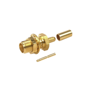 CONECTOR SMA HEMBRA PARA CHASIS EN D PLANO, ANILLO PLEGABLE PARA CABLE RG-174/U, ORO/ ORO/ TEFLÓN.-Conectores-RF INDUSTRIES,LTD-Bsai Seguridad & Controles