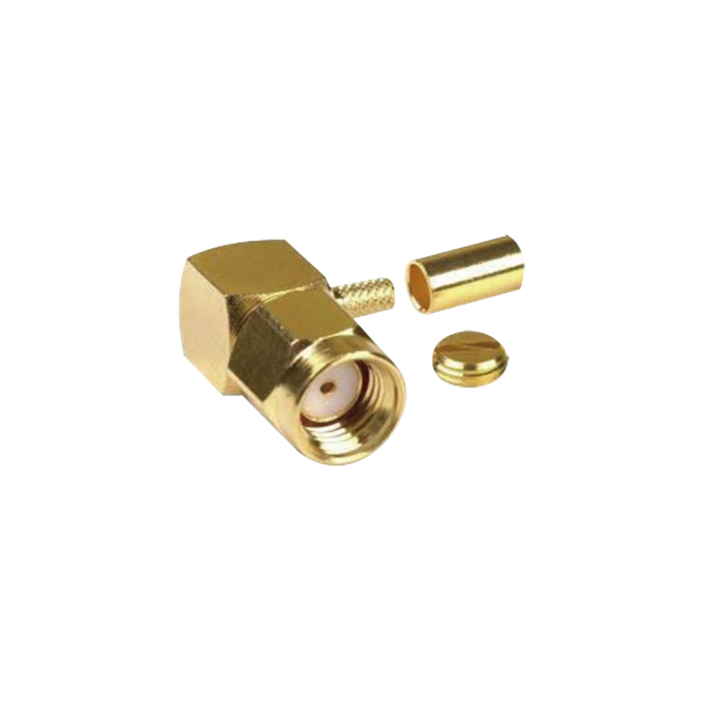 CONECTOR SMA MACHO INVERSO EN ÁNGULO RECTO, ANILLO PLEGABLE/ RG-174/U, BELDEN 8216, ORO/ ORO/ TEFLÓN.-Conectores-RF INDUSTRIES,LTD-Bsai Seguridad & Controles