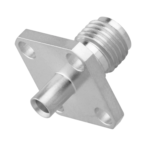 CONECTOR SMA HEMBRA, 4 HOYOS EN PANEL DE 13 MM, SOLDABLE EN CABLE SEMI-RÍGIDO DE 0.047 DIÁMETRO, GRUPO SR0, SS-ORO/ ORO/ TEFLÓN.-Conectores-RF INDUSTRIES,LTD-Bsai Seguridad & Controles