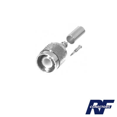 CONECTOR TNC MACHO DE ANILLO PLEGABLE PARA CABLES RG-58/U, RG-142/U, LMR-195, NIQUEL / ORO / TEFLÓN.-Conectores-RF INDUSTRIES,LTD-Bsai Seguridad & Controles