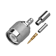 CONECTOR TNC MACHO DE ANILLO PLEGABLE PARA CABLES RG-142/U, GRUPO C1, BRONCE BLANCO/ ORO/ TEFLÓN.-Conectores-RF INDUSTRIES,LTD-Bsai Seguridad & Controles