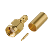CONECTOR SMA MACHO DE ROSCA IZQUIERDA, ANILLO PLEGABLE PARA CABLE RG-58/U, ORO/ ORO/ TEFLÓN.-Conectores-RF INDUSTRIES,LTD-Bsai Seguridad & Controles
