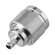 CONECTOR N MACHO DE ROSCA IZQUIERDA, ANILLO PLEGABLE PARA CABLE RG-58/U, GRUPO C, NÍQUEL/ ORO/ TEFLÓN.-Conectores-RF INDUSTRIES,LTD-Bsai Seguridad & Controles