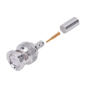CONECTOR BNC MACHO DE ANILLO PLEGABLE PARA CABLE LMR-195, RG-58/U, RG-142/U, PLATA/ORO/TEFLÓN.-Conectores-RF INDUSTRIES,LTD-Bsai Seguridad & Controles