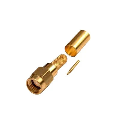 CONECTOR SMA MACHO DE ANILLO PLEGABLE PARA CABLE RG-58/U, ORO/ORO/TEFLÓN.-Conectores-RF INDUSTRIES,LTD-Bsai Seguridad & Controles
