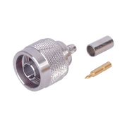 CONECTOR N MACHO COAXIAL DE ANILLO PLEGABLE PARA CABLE RG-142/U, NIQUEL/ ORO/ TEFLÓN.-Conectores-RF INDUSTRIES,LTD-Bsai Seguridad & Controles