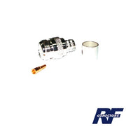 CONECTOR N HEMBRA DE ANILLO PLEGABLE PARA CABLES 9913, 8214, LMR-400, RG8/U-SYS, RFLASH-1113, PLATA/ ORO/ TEFLÓN.-Conectores-RF INDUSTRIES,LTD-Bsai Seguridad & Controles