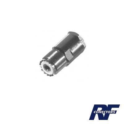 CONECTOR UHF HEMBRA (SO-239) EN LÍNEA DE ROSCA PARA RG-8/U, 9913, LMR-400, NÍQUEL/ PLATA/ TEFLÓN.-Conectores-RF INDUSTRIES,LTD-Bsai Seguridad & Controles