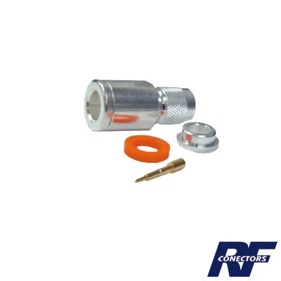 CONECTOR TNC MACHO DE ROSCA EN 50 OHM PARA CABLE LMR-400, 9913, 8214, CNT-400, RG8/U-SYS, RFLASH-1113, PLATA/ ORO/ TEFLÓN.-Conectores-RF INDUSTRIES,LTD-Bsai Seguridad & Controles