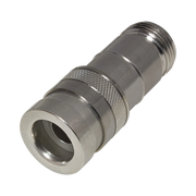 CONECTOR N HEMBRA DE COMPRESIÓN, EN LÍNEA PARA LMR-400, CNT-400, RG-8/U, PLATA/ ORO/ TEFLÓN.-Conectores-RF INDUSTRIES,LTD-Bsai Seguridad & Controles