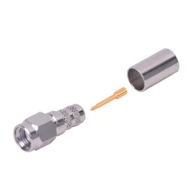 CONECTOR SMA MACHO DE ANILLO PLEGABLE PARA CABLES LMR-240, RG-8/X, 9258, NIQUEL/ORO/TEFLÓN.-Conectores-RF INDUSTRIES,LTD-Bsai Seguridad & Controles