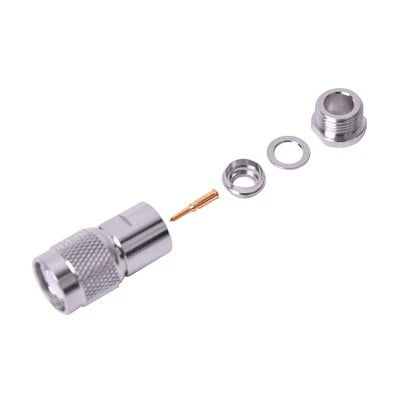 CONECTOR TNC MACHO DE ROSCA PARA CABLES RG-8/X, LMR-240, NÍQUEL/ ORO/ TEFLÓN.-Conectores-RF INDUSTRIES,LTD-Bsai Seguridad & Controles