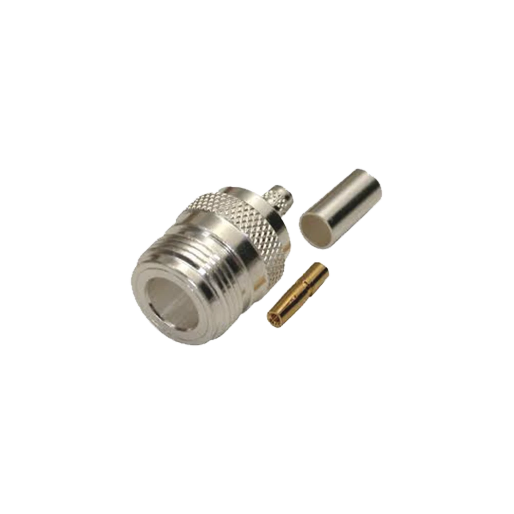 CONECTOR N HEMBRA, DE ANILLO PLEGABLE PARA CABLES LMR-240, RG-8/X, 9258, NIQUEL/ORO/TEFLÓN.-Conectores-RF INDUSTRIES,LTD-Bsai Seguridad & Controles