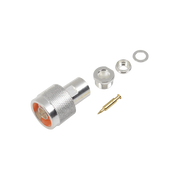 CONECTOR N MACHO DE ROSCA PARA CABLES RG-8/X, LMR-240, BELDEN 9258, PLATA / ORO / TEFLÓN.-Conectores-RF INDUSTRIES,LTD-Bsai Seguridad & Controles