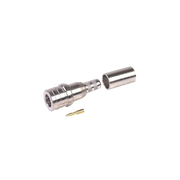 CONECTOR QMA (QUICK MATE) MACHO, ANILLO PLEGABLE PARA RG-8/X, LMR-240, BRONCE BLANCO/ORO/TEFLÓN.-Conectores-RF INDUSTRIES,LTD-Bsai Seguridad & Controles