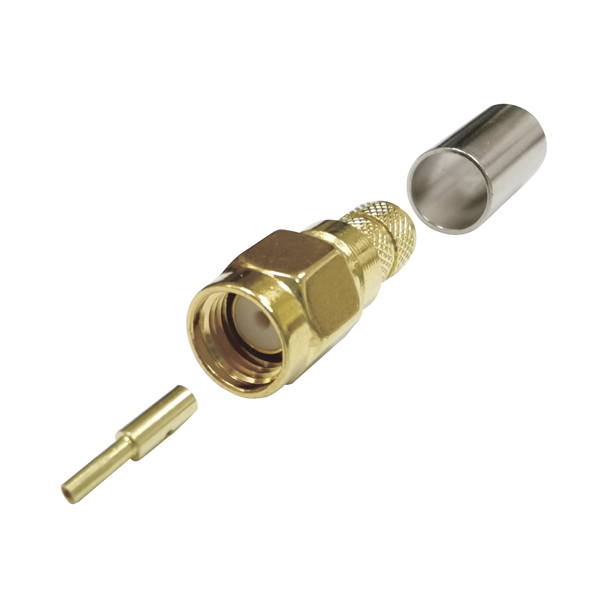 CONECTOR SMA MACHO INVERSO DE ANILLO PLEGABLE PARA CABLES RG-8/X, LMR-240, 9258, ORO/ ORO/ TEFLÓN.?-Conectores-EPCOM TITANIUM-Bsai Seguridad & Controles
