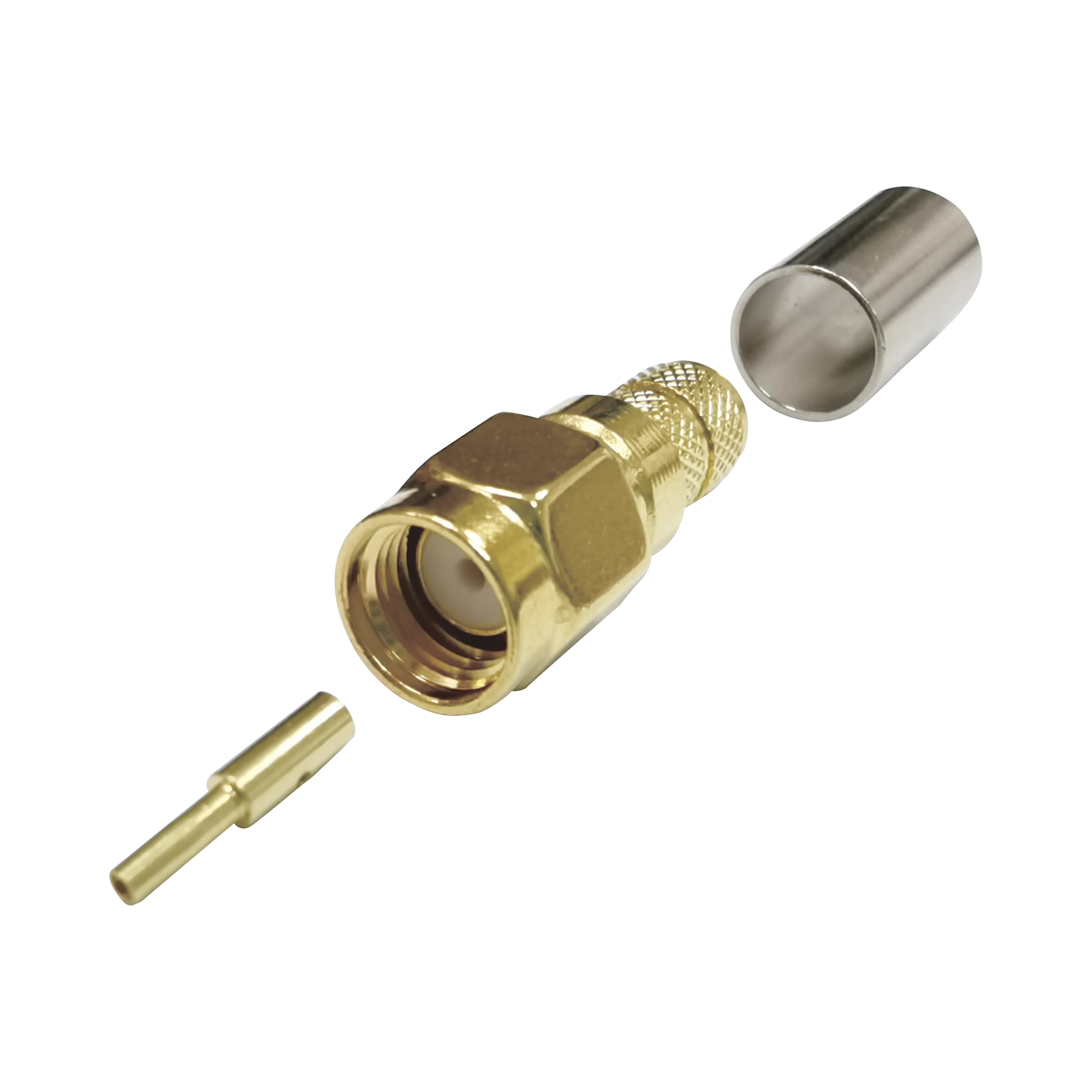 CONECTOR SMA MACHO INVERSO DE ANILLO PLEGABLE PARA CABLES RG-8/X, LMR-240, 9258, ORO/ ORO/ TEFLÓN.?-Conectores-EPCOM TITANIUM-Bsai Seguridad & Controles