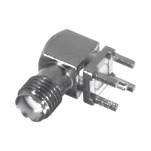 CONECTOR SMA HEMBRA EN ÁNGULO RECTO CON TERMINAL Y 4 PATAS PARA MONTAJE PCB, NÍQUEL/ ORO/ TEFLÓN.?-Conectores-RF INDUSTRIES,LTD-Bsai Seguridad & Controles