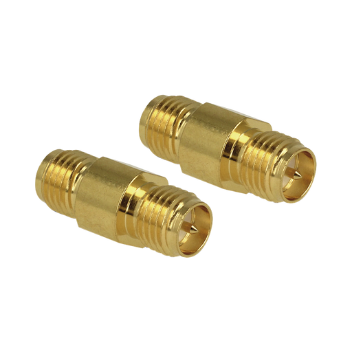 ADAPTADOR BARRIL DE SMA HEMBRA INVERSO A SMA HEMBRA INVERSO, ORO/ ORO/ TEFLÓN,-Adaptadores-EPCOM TITANIUM-TT-COU-SMA-2RP-F-Bsai Seguridad & Controles