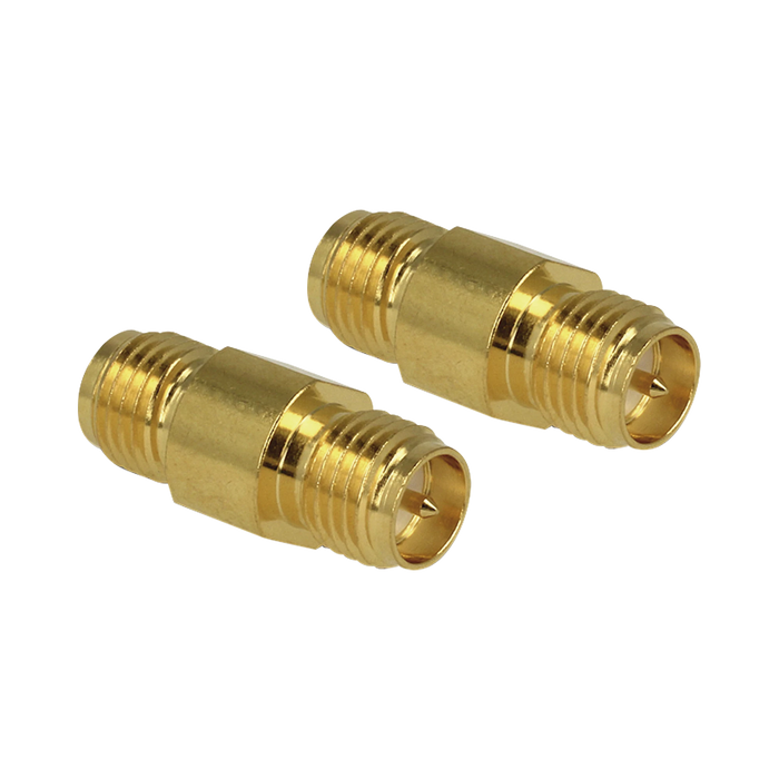 ADAPTADOR BARRIL DE SMA HEMBRA INVERSO A SMA HEMBRA INVERSO, ORO/ ORO/ TEFLÓN,-Adaptadores-EPCOM TITANIUM-TT-COU-SMA-2RP-F-Bsai Seguridad & Controles