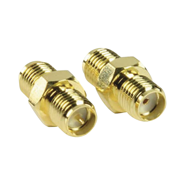 ADAPTADOR EN LÍNEA DE CONECTOR SMA HEMBRA INVERSO A SMA HEMBRA, ORO/ ORO/ TEFLÓN,-Adaptadores-EPCOM TITANIUM-TT-COU-SMA-RPF-SF-Bsai Seguridad & Controles