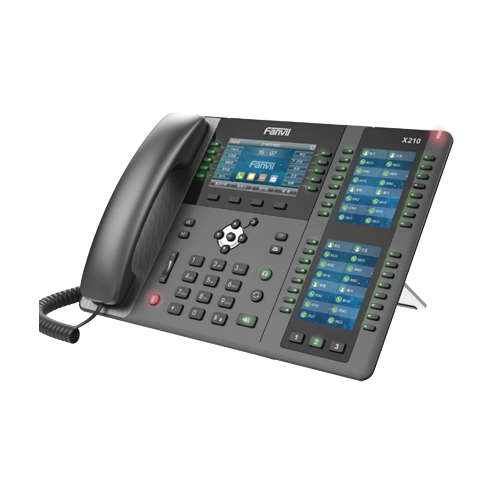 TELÉFONO EMPRESARIAL IP HASTA 20 LINEAS SIP, PANTALLA A COLOR 4.3 PULGADAS, 106 BOTONES DSS, BLUETOOTH INTEGRADO, WI-FI (POR MEDIO USB DONGLE), PUERTOS GIGABIT, SOPORTA VIDEO, POE-VoIP y Telefonía IP-FANVIL-Bsai Seguridad & Controles