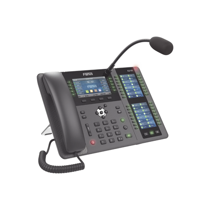 TELÉFONO EMPRESARIAL IP HASTA 20 LINEAS SIP, PANTALLA A COLOR 4.3 PULGADAS, MICRÓFONO EXTERIOR, 106 BOTONES DSS, BLUETOOTH INTEGRADO, WI-FI (POR MEDIO USB DONGLE), PUERTOS GIGABIT, SOPORTA VIDEO, POE-VoIP y Telefonía IP-FANVIL-Bsai Seguridad & Controles