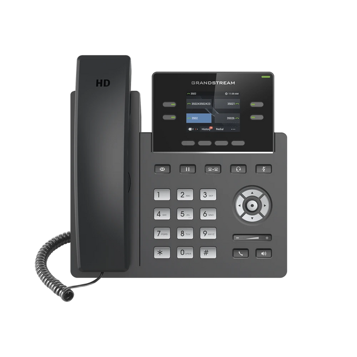 TELÉFONO IP DE 2 LÍNEAS DE GRADO OPERADOR-VoIP y Telefonía IP-GRANDSTREAM-GRP-2612P-Bsai Seguridad & Controles