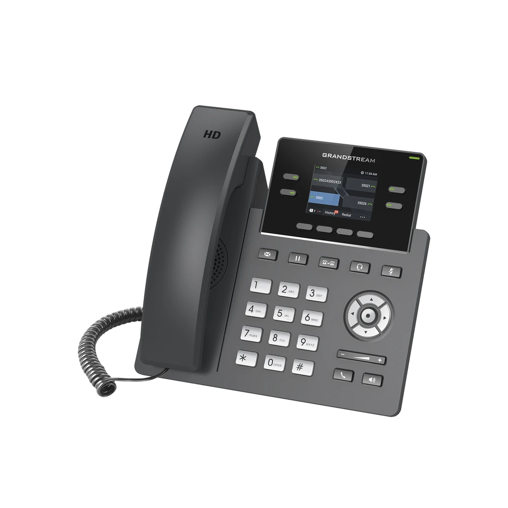 TELÉFONO IP DE 2 LÍNEAS DE GRADO OPERADOR-VoIP y Telefonía IP-GRANDSTREAM-Bsai Seguridad & Controles