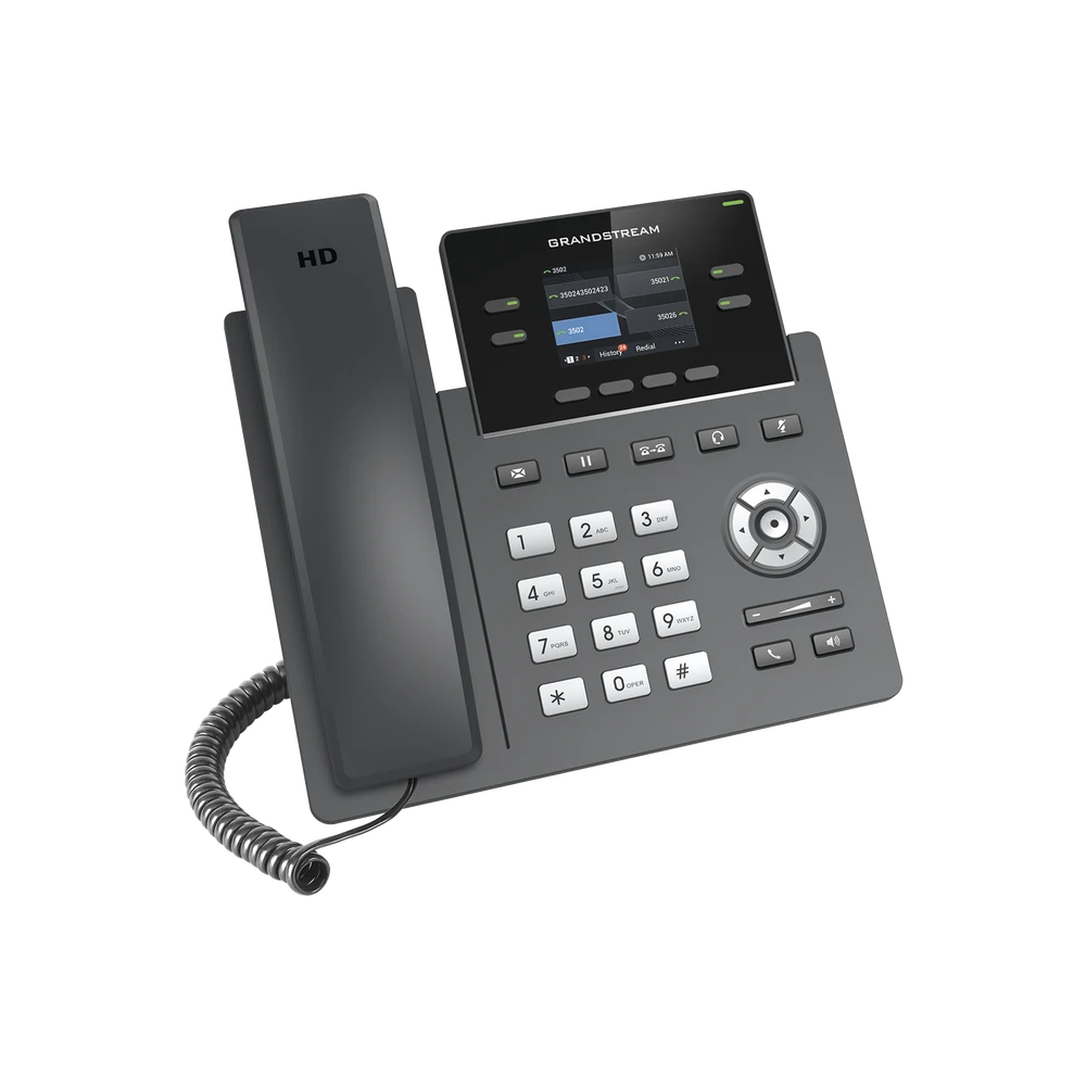 TELÉFONO IP DE 2 LÍNEAS PARA ALTA DEMANDA CON GRADO OPERADOR-VoIP y Telefonía IP-GRANDSTREAM-Bsai Seguridad & Controles
