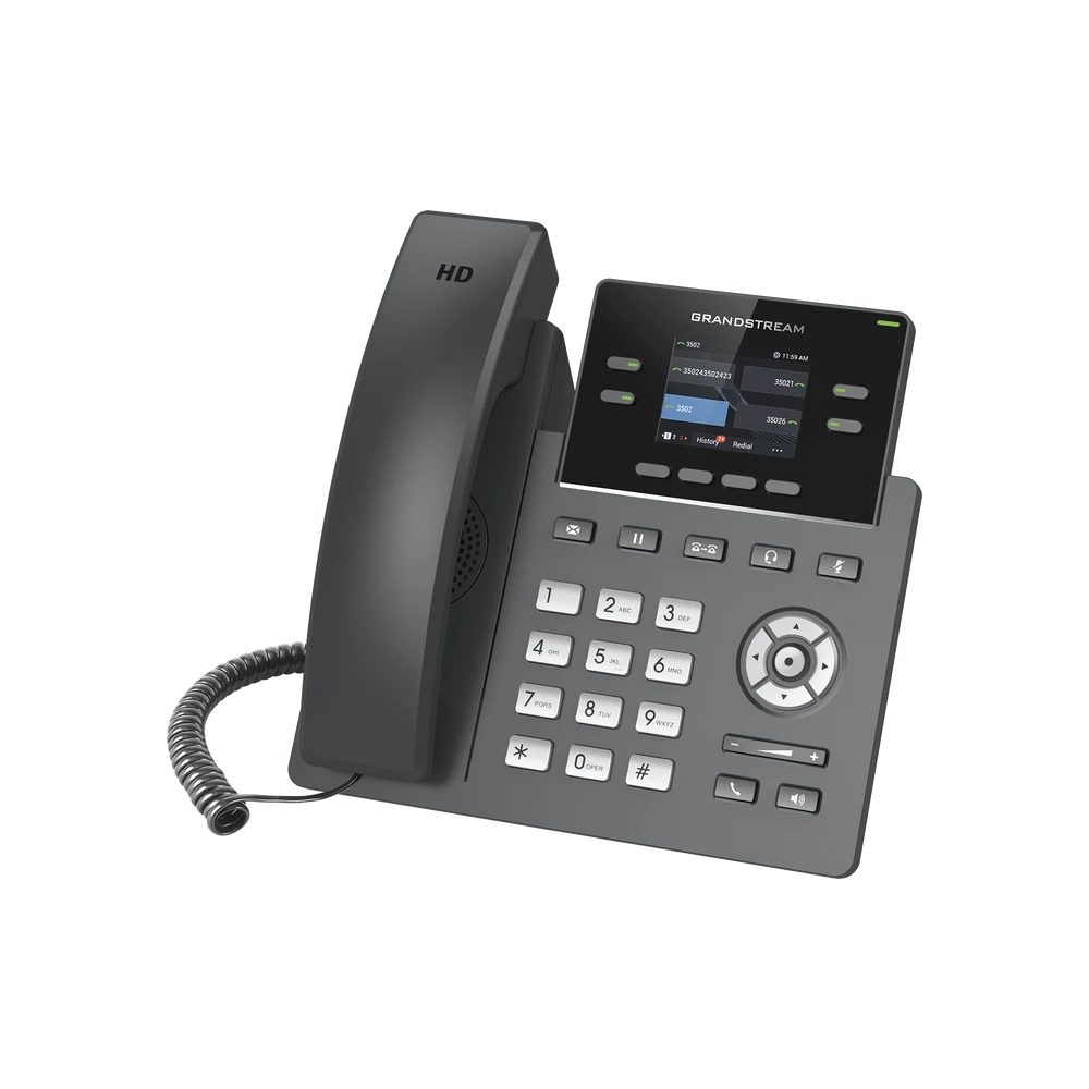 TELÉFONO IP DE 2 LÍNEAS PARA ALTA DEMANDA CON GRADO OPERADOR-VoIP y Telefonía IP-GRANDSTREAM-Bsai Seguridad & Controles