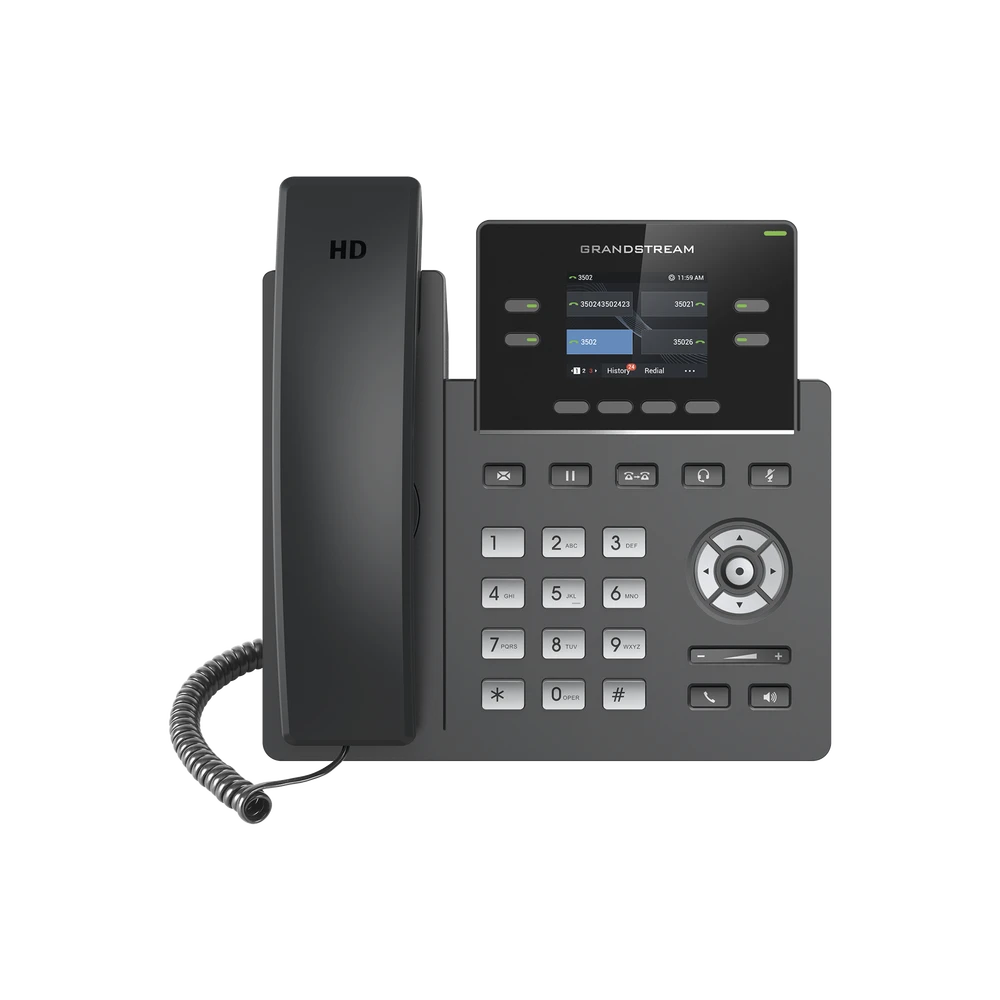 TELÉFONO IP DE 2 LÍNEAS PARA ALTA DEMANDA CON GRADO OPERADOR-VoIP y Telefonía IP-GRANDSTREAM-Bsai Seguridad & Controles