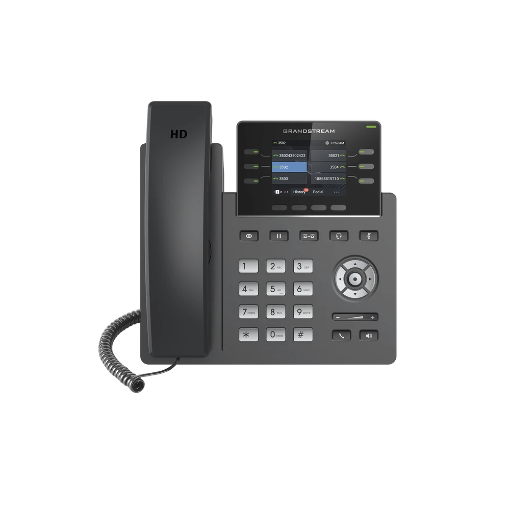 TELÉFONO IP DE 3 LÍNEAS DE GRADO OPERADOR-VoIP y Telefonía IP-GRANDSTREAM-Bsai Seguridad & Controles