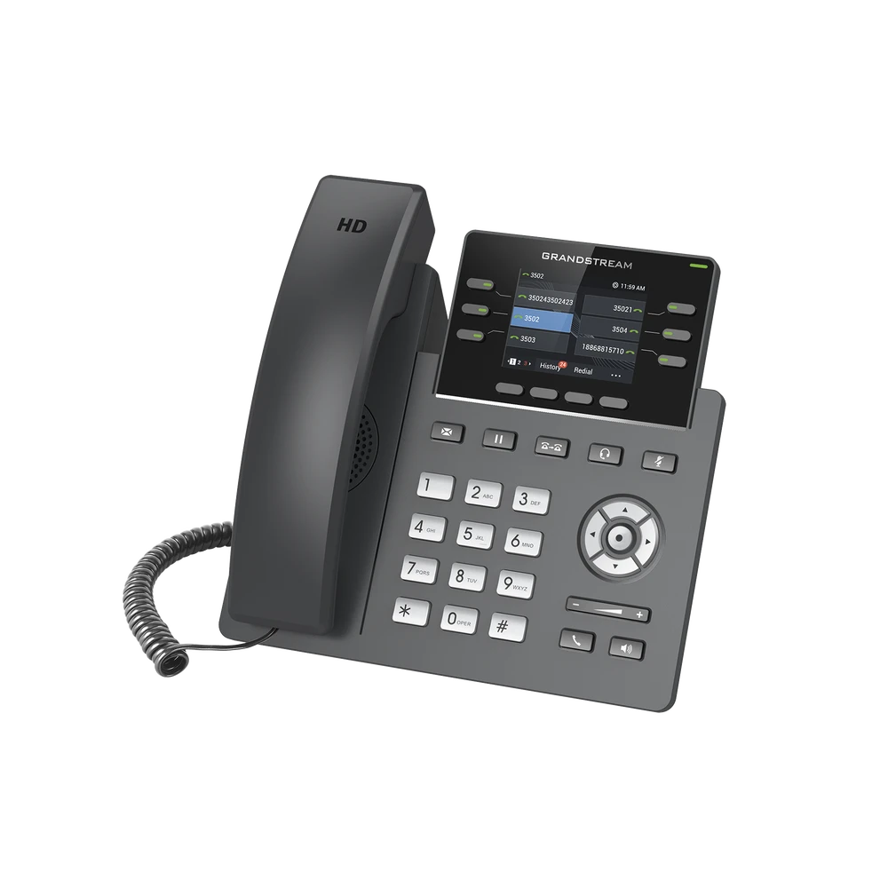 TELÉFONO IP DE 3 LÍNEAS DE GRADO OPERADOR-VoIP y Telefonía IP-GRANDSTREAM-Bsai Seguridad & Controles