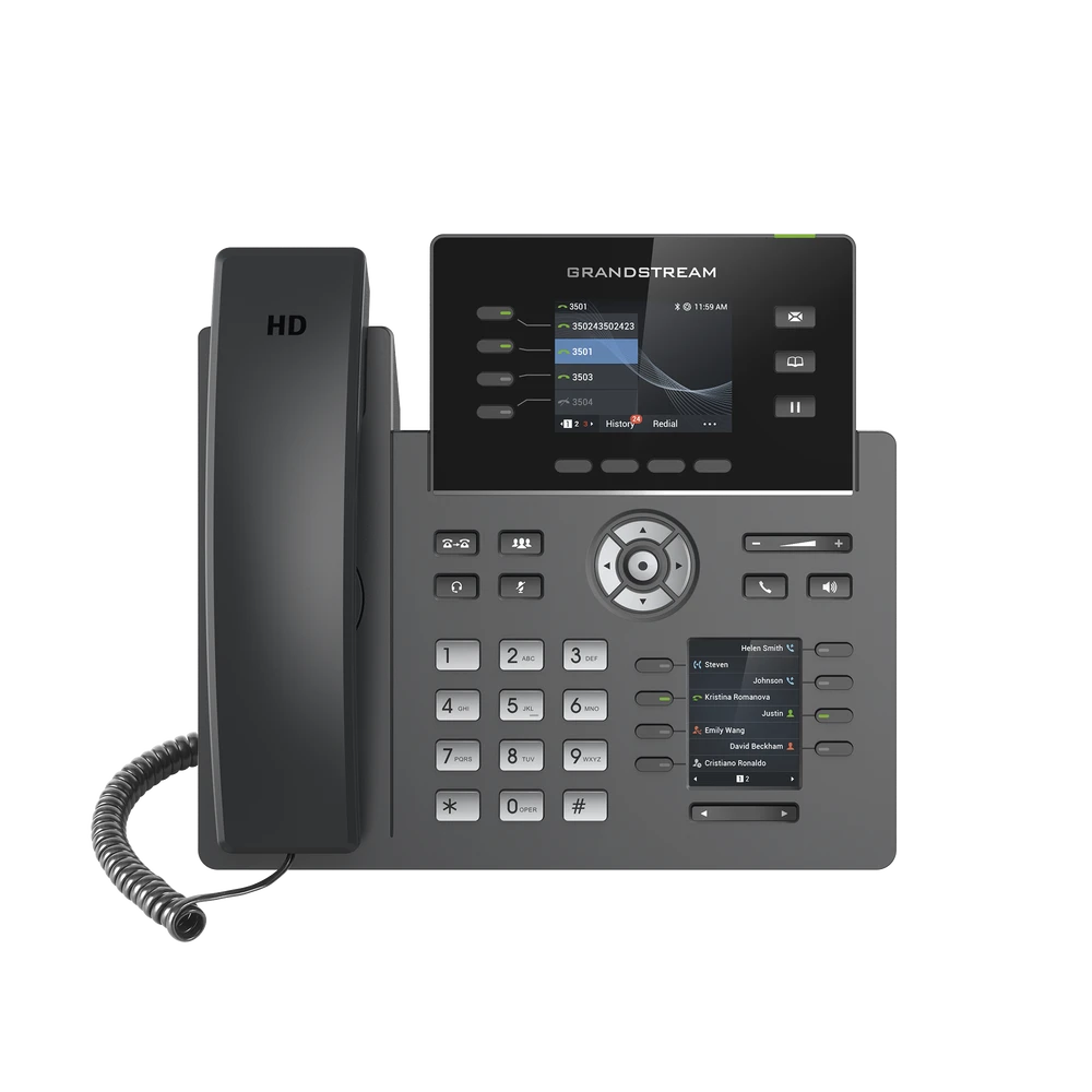 TELÉFONO IP DE 4 LÍNEAS DE GRADO OPERADOR-VoIP y Telefonía IP-GRANDSTREAM-Bsai Seguridad & Controles