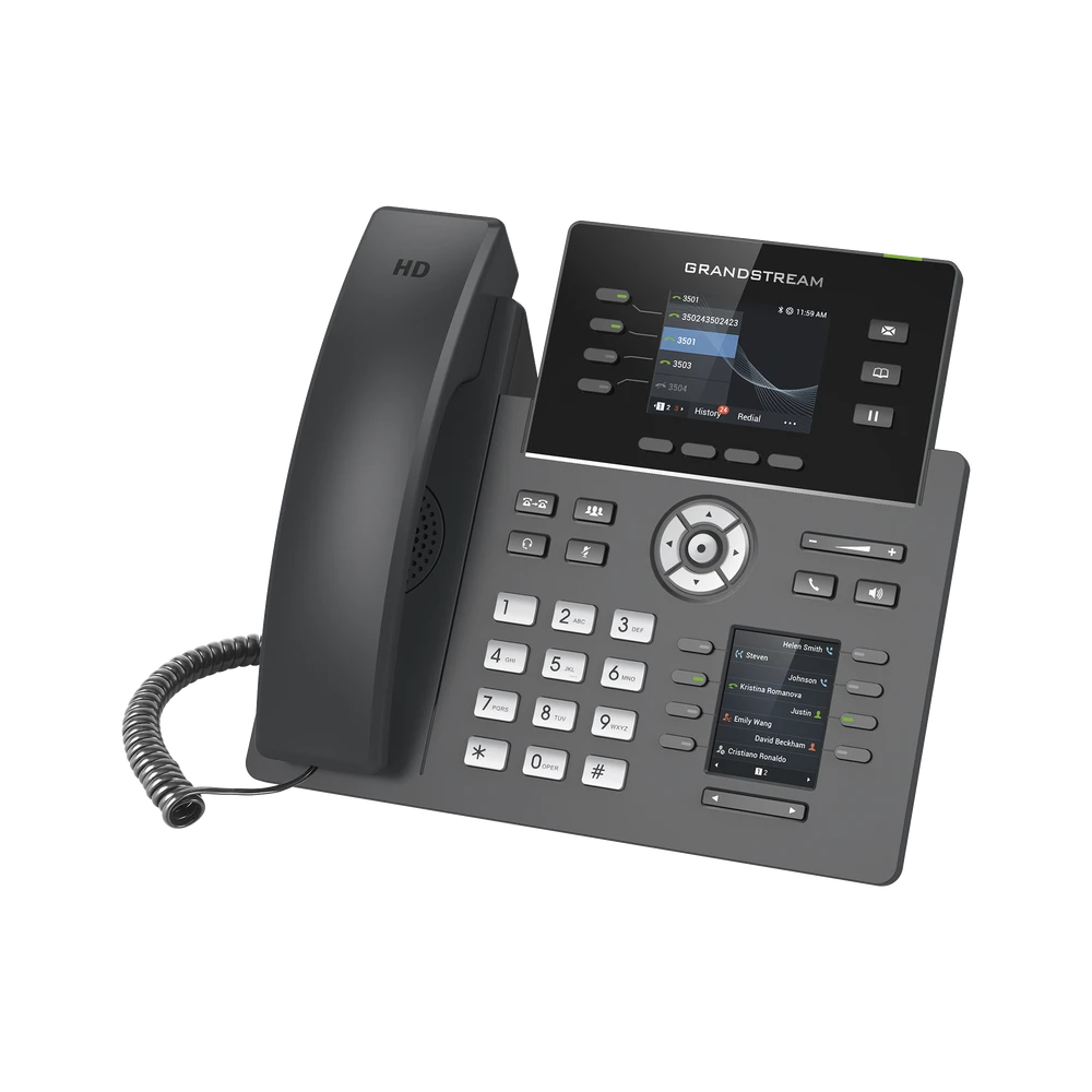 TELÉFONO IP DE 4 LÍNEAS DE GRADO OPERADOR-VoIP y Telefonía IP-GRANDSTREAM-Bsai Seguridad & Controles