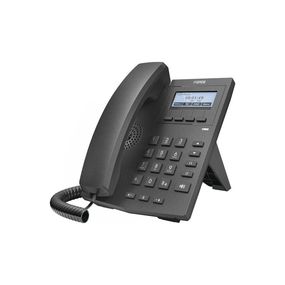 TELÉFONO IP EMPRESARIAL PARA 2 LINEAS SIP CON PANTALLA LCD 128 X 48 PX Y CONFERENCIA DE 3 VÍAS, POE-VoIP y Telefonía IP-FANVIL-Bsai Seguridad & Controles