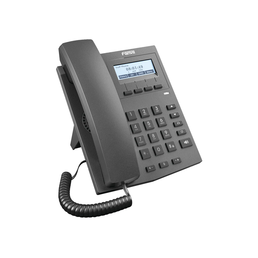 TELÉFONO IP EMPRESARIAL PARA 2 LINEAS SIP CON PANTALLA LCD 128 X 48 PX Y CONFERENCIA DE 3 VÍAS, POE-VoIP y Telefonía IP-FANVIL-Bsai Seguridad & Controles