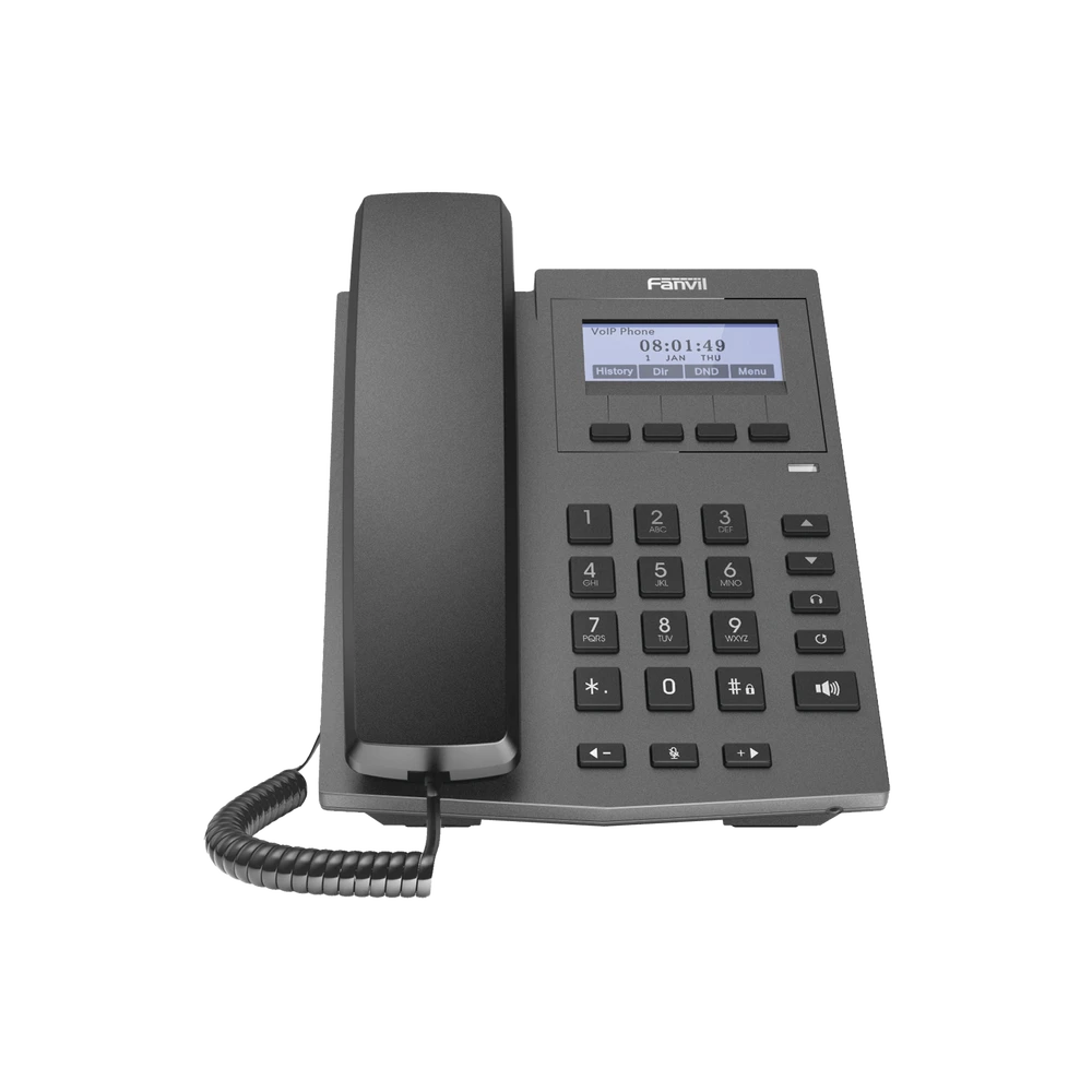 TELÉFONO IP EMPRESARIAL PARA 2 LINEAS SIP CON PANTALLA LCD 128 X 48 PX Y CONFERENCIA DE 3 VÍAS, POE-VoIP y Telefonía IP-FANVIL-Bsai Seguridad & Controles