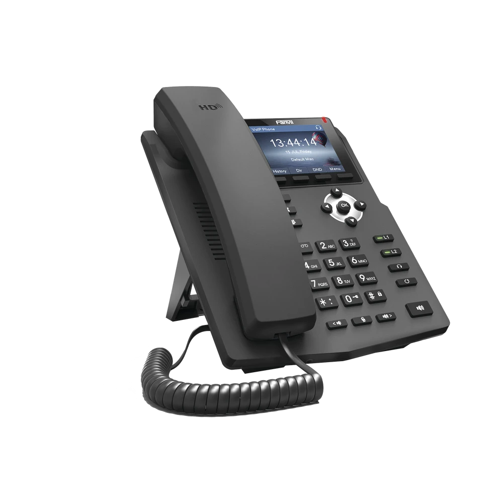 TELÉFONO IP EMPRESARIAL PARA 2 LINEAS SIP CON PANTALLA LCD DE 2.4 PULGADAS A COLOR Y CONFERENCIA DE 3 VÍAS, POE-VoIP y Telefonía IP-FANVIL-Bsai Seguridad & Controles