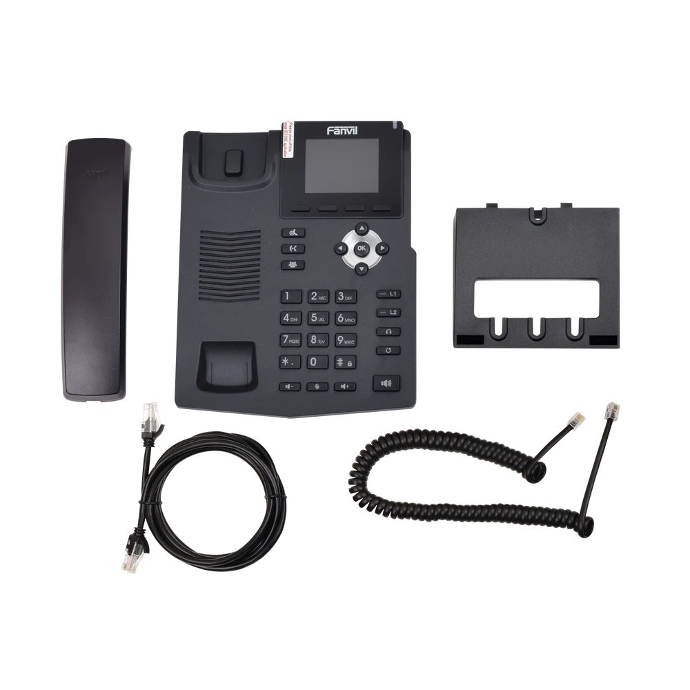 TELÉFONO IP EMPRESARIAL PARA 2 LINEAS SIP CON PANTALLA LCD DE 2.4 PULGADAS A COLOR Y CONFERENCIA DE 3 VÍAS, POE-VoIP y Telefonía IP-FANVIL-Bsai Seguridad & Controles