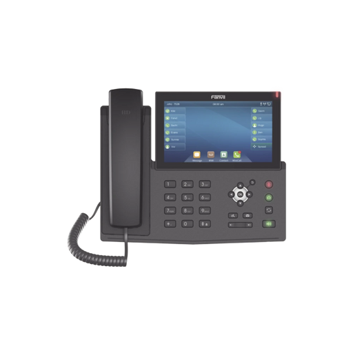 TELÉFONO IP EMPRESARIAL PARA 20 LINEAS SIP, PANTALLA TÁCTIL DE 7", BLUETOOTH INTEGRADO, POE Y HASTA 127 BOTONES DSS CON DOBLE PUERTO GIGABIT, SOPORTA CODEC DE VIDEO-VoIP y Telefonía IP-FANVIL-X7-F-Bsai Seguridad & Controles