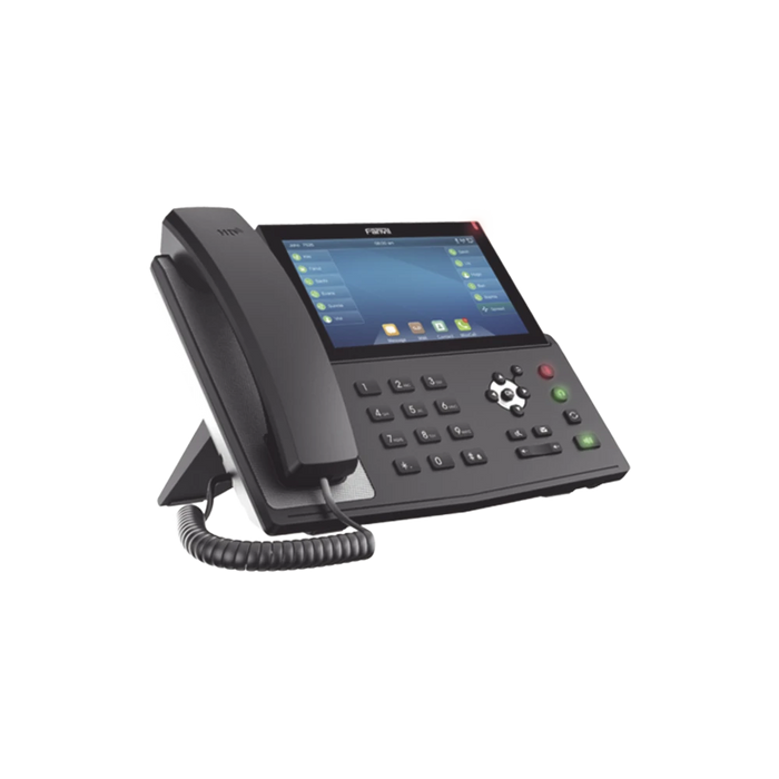 TELÉFONO IP EMPRESARIAL PARA 20 LINEAS SIP, PANTALLA TÁCTIL DE 7", BLUETOOTH INTEGRADO, POE Y HASTA 127 BOTONES DSS CON DOBLE PUERTO GIGABIT, SOPORTA CODEC DE VIDEO-VoIP y Telefonía IP-FANVIL-X7-F-Bsai Seguridad & Controles