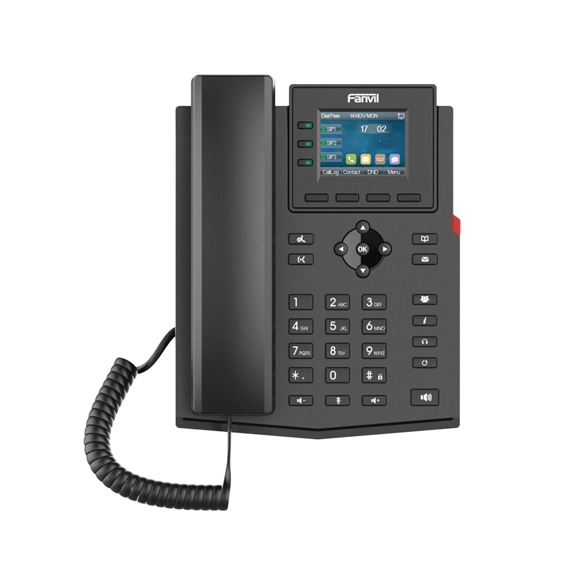 TELÉFONO IP EMPRESARIAL PARA 4 LÍNEAS SIP CON PANTALLA LCD DE 2.4 PULGADAS A COLOR, OPUS Y CONFERENCIA DE 3 VÍAS, POE.-VoIP - Telefonía IP - Videoconferencia-FANVIL-Bsai Seguridad & Controles