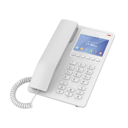 TELÉFONO IP HOTELERO CON PANTALLA LCD A COLOR, 2 LÍNEAS SIP CON 2 CUENTAS, CODEC OPUS, IPV4/IPV6, COLOR BLANCO, CON GESTIÓN EN LA NUBE GDMS-VoIP - Telefonía IP - Videoconferencia-GRANDSTREAM-GHP630-Bsai Seguridad & Controles