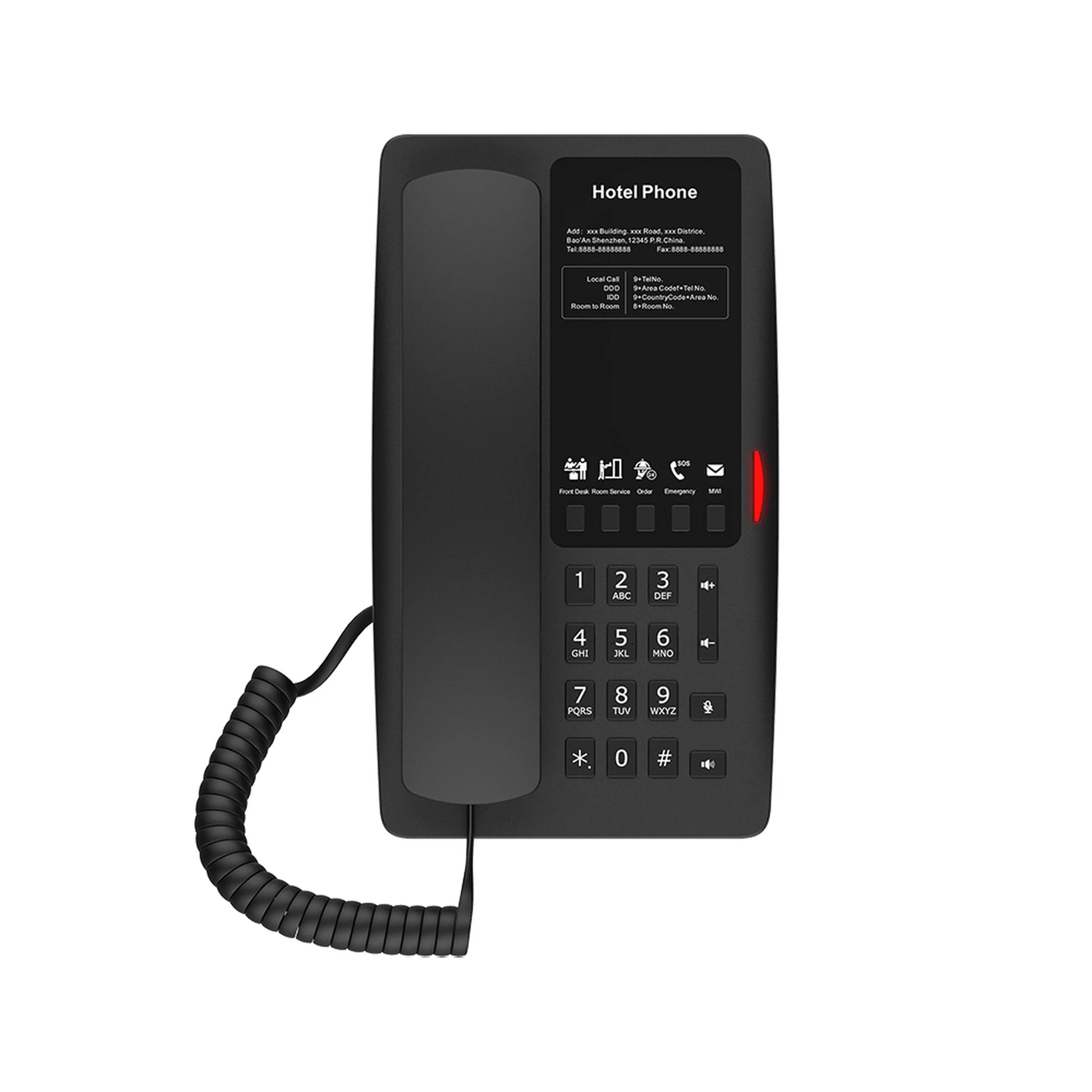 TELÉFONO IP PARA HOTELERÍA, PUERTO USB-A PARA CARGA, 5 TECLAS PROGRAMABLES PARA SERVICIO RÁPIDO (HOTLINE), PLANTILLA PERSONALIZABLE CON POE-VoIP - Telefonía IP - Videoconferencia-FANVIL-H4-Bsai Seguridad & Controles