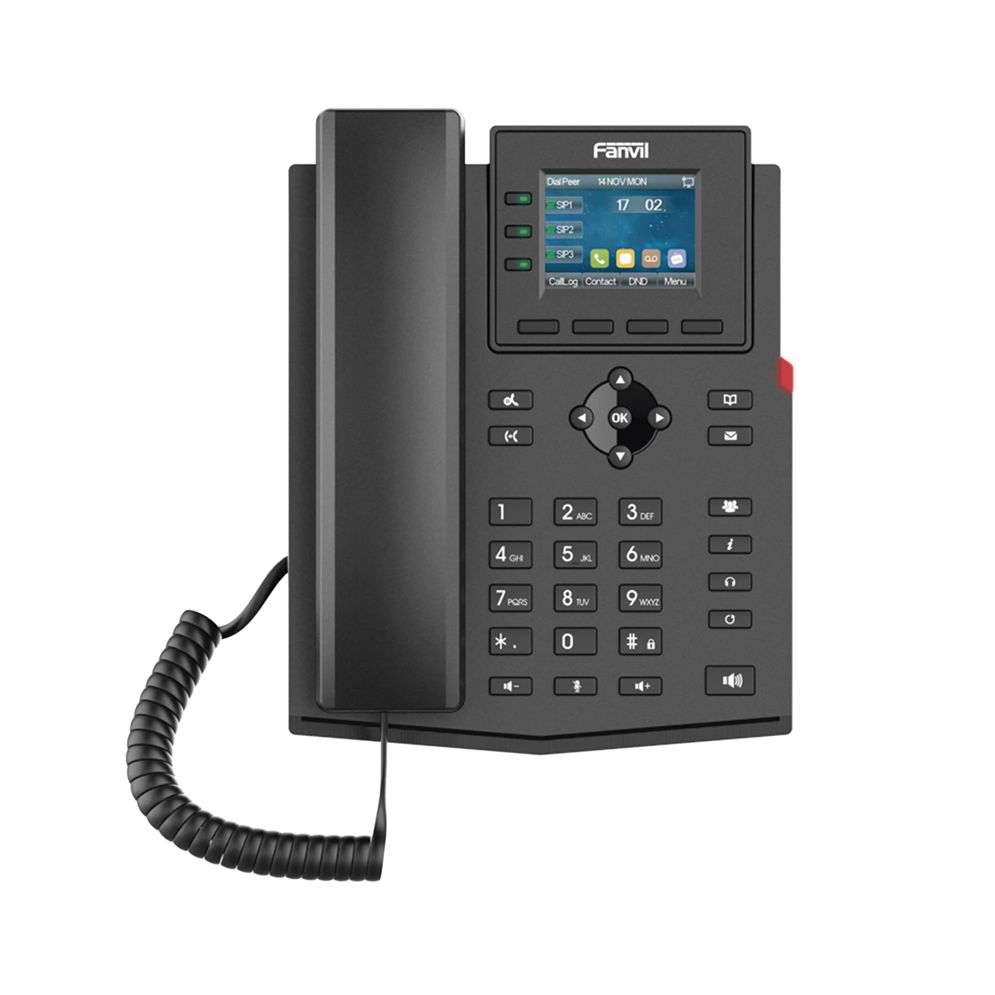 TELÉFONO IP WI-FI EMPRESARIAL PARA 4 LÍNEAS SIP CON PANTALLA LCD DE 2.4 PULGADAS A COLOR, OPUS Y CONFERENCIA DE 3 VÍAS, POE.-VoIP - Telefonía IP - Videoconferencia-FANVIL-Bsai Seguridad & Controles