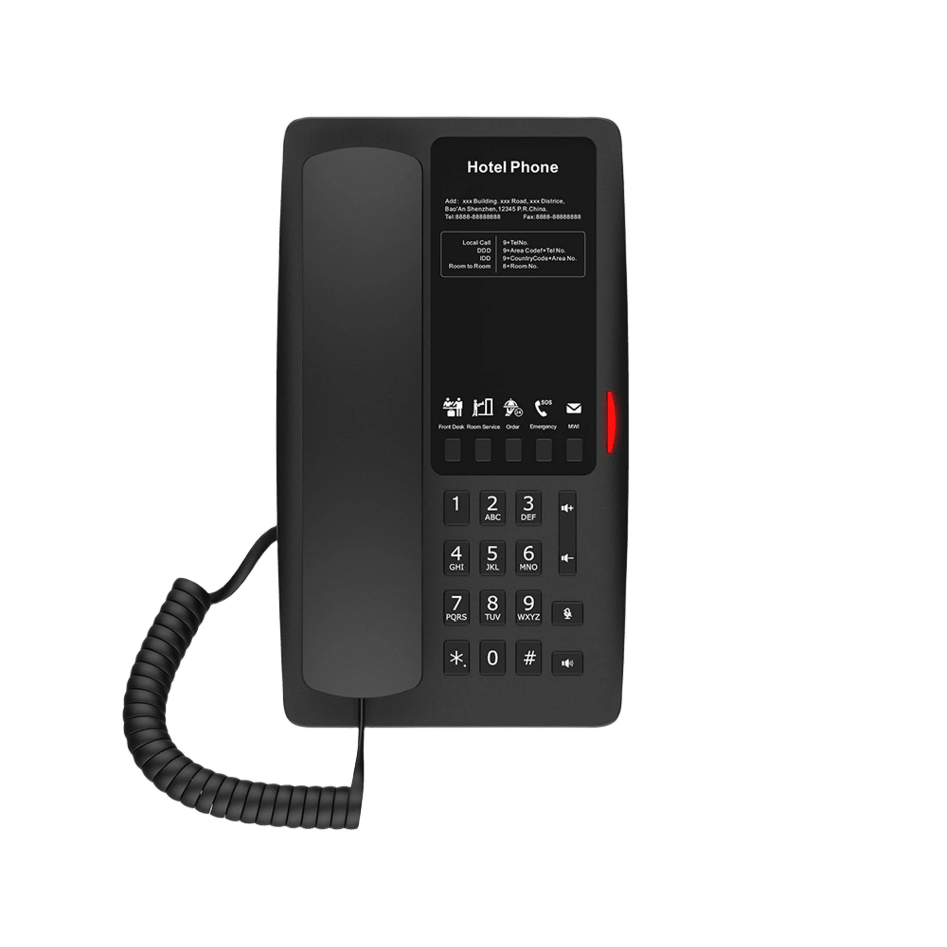 TELÉFONO IP WI-FI PARA HOTELERÍA, PUERTO USB-A PARA CARGA, 5 TECLAS PROGRAMABLES PARA SERVICIO RÁPIDO (HOTLINE), PLANTILLA PERSONALIZABLE CON POE-VoIP - Telefonía IP - Videoconferencia-FANVIL-H4WB-Bsai Seguridad & Controles